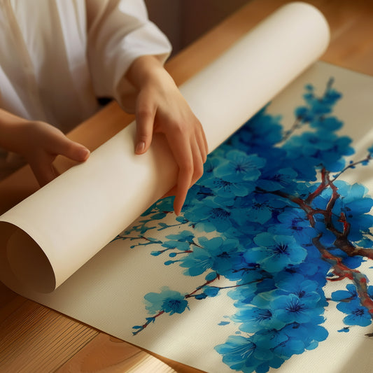 Azure Blossoms Above City Spirits