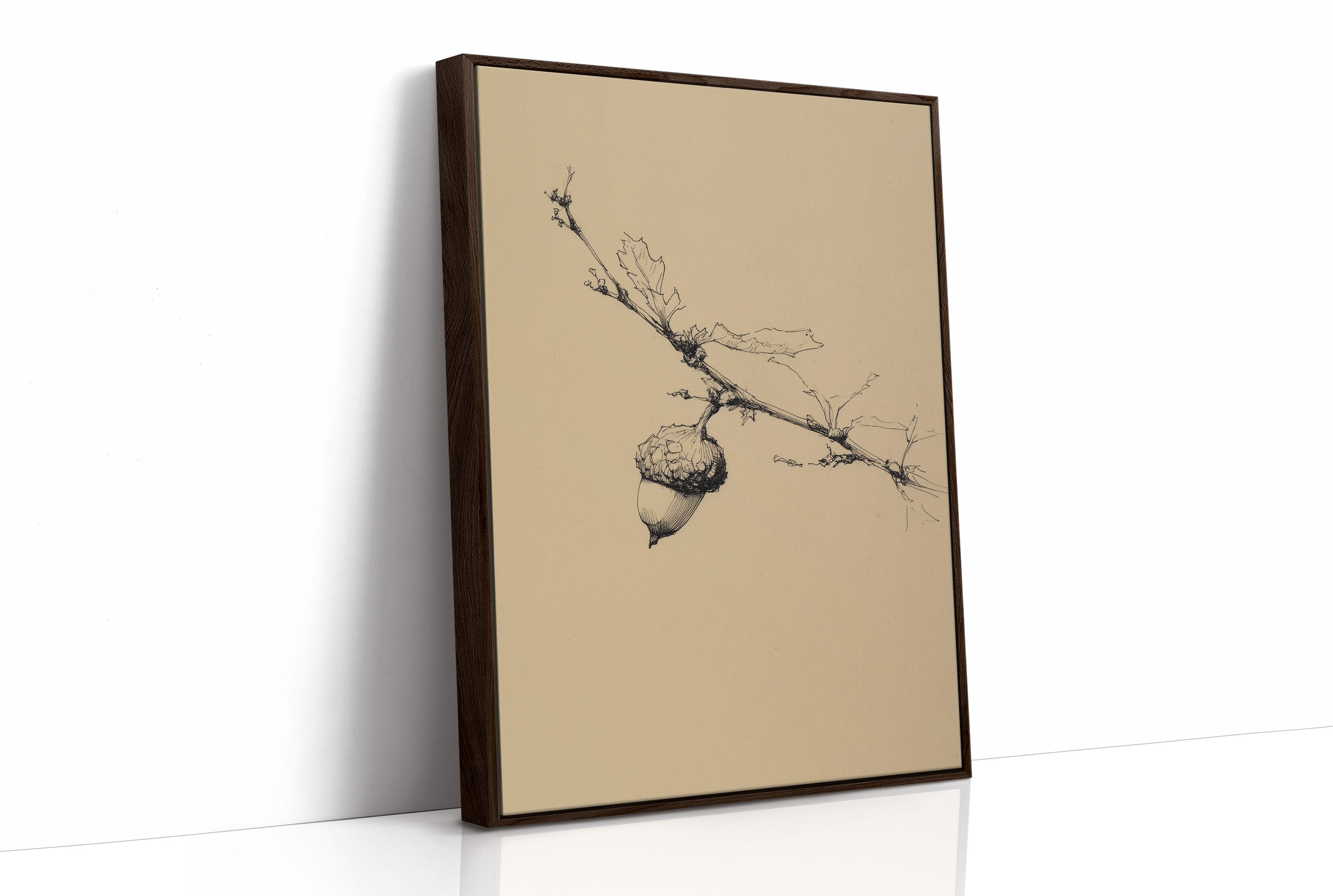 Autumn's Quiet Echo: Oak Branch Study
