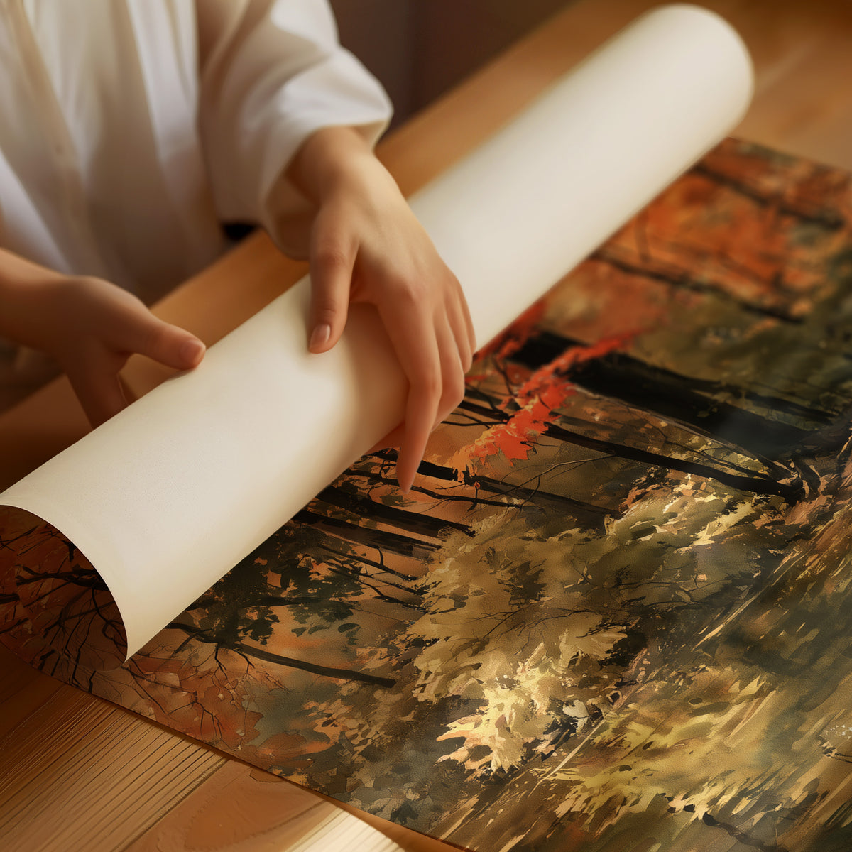 Seeing Red, Reflecting Well, rolled matte poster print