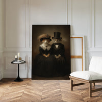 Feline Elegance in Vintage Attire