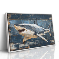 Deep Blue Tales On Weathered Wood