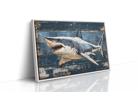 Deep Blue Tales On Weathered Wood