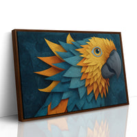 Macaw in Golden Feather Mosaic