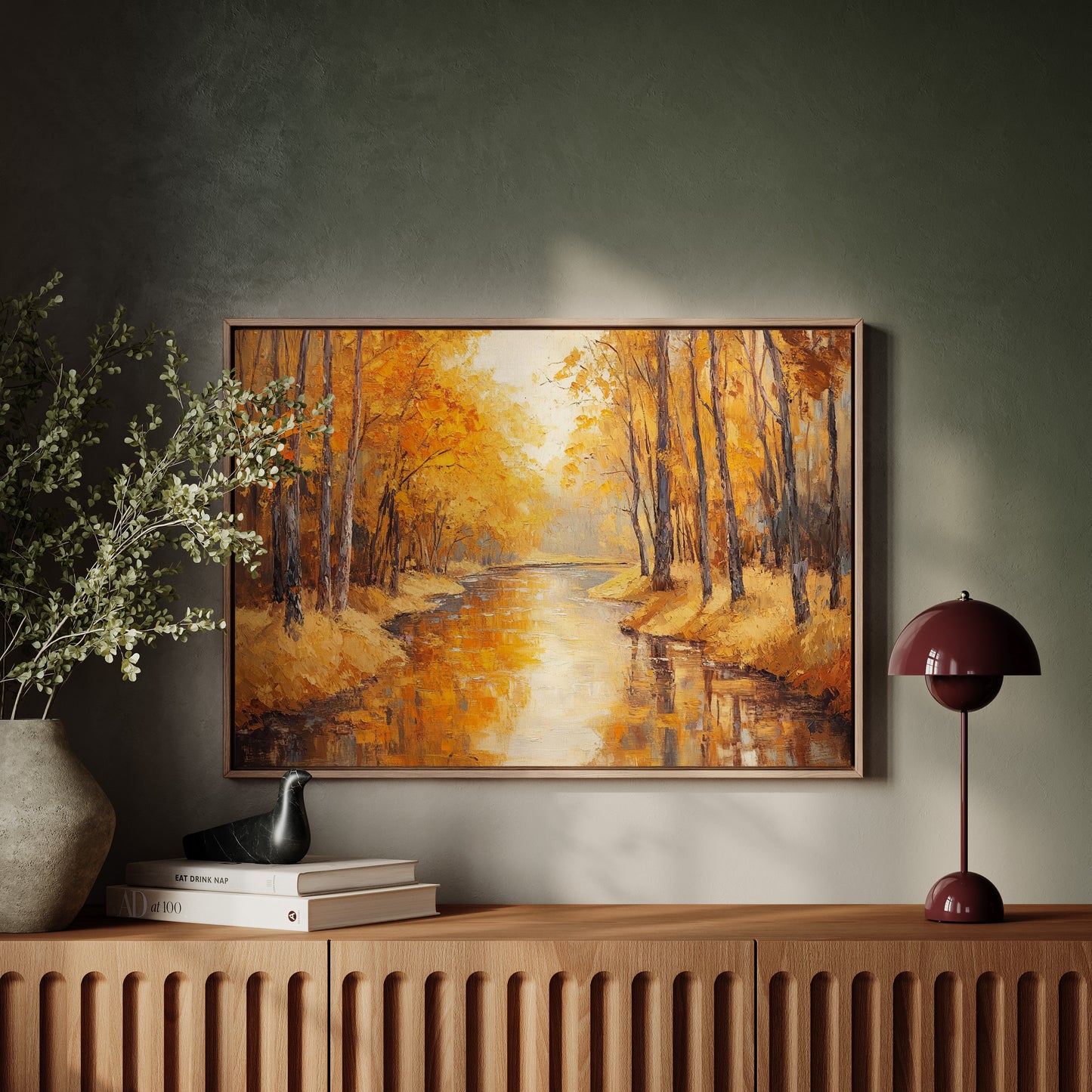 Autumn River Carries Golden Stories
