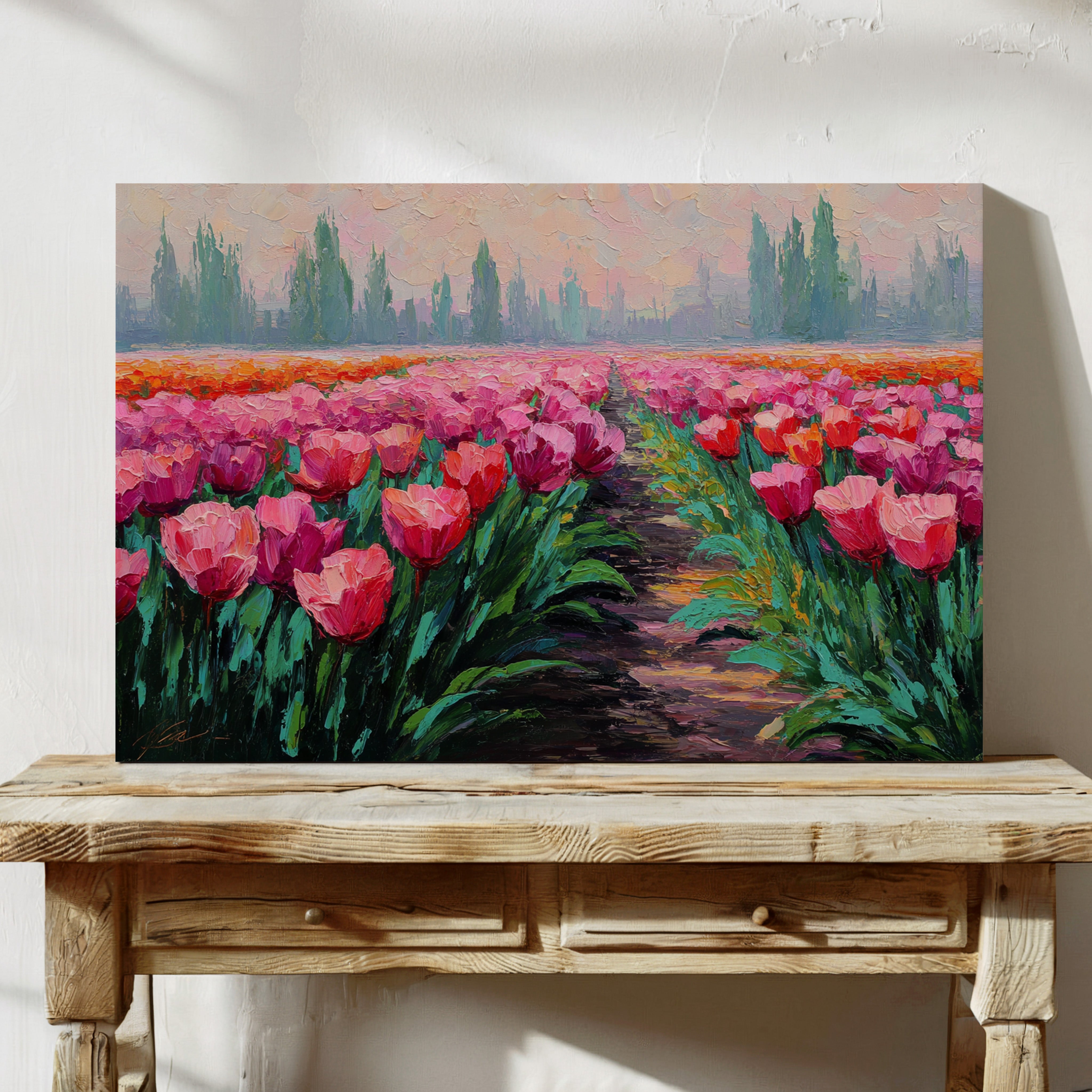 Path Through Petal-Laden Dreams