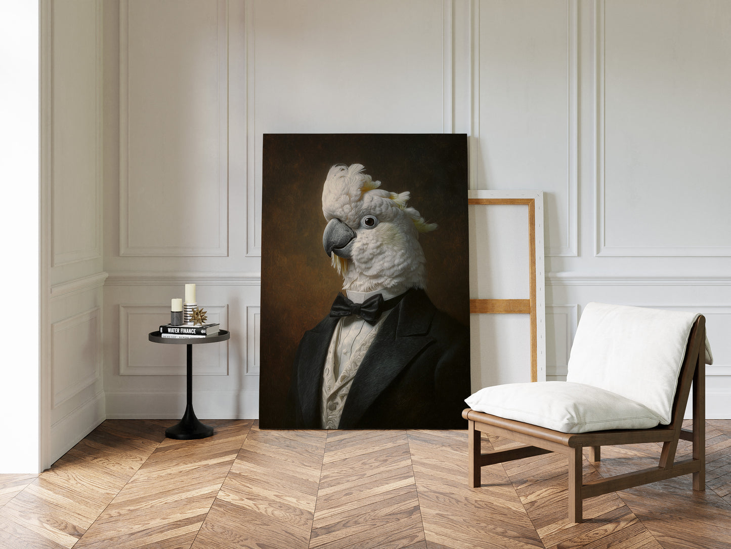 Dapper Cockatoo in Formal Attire