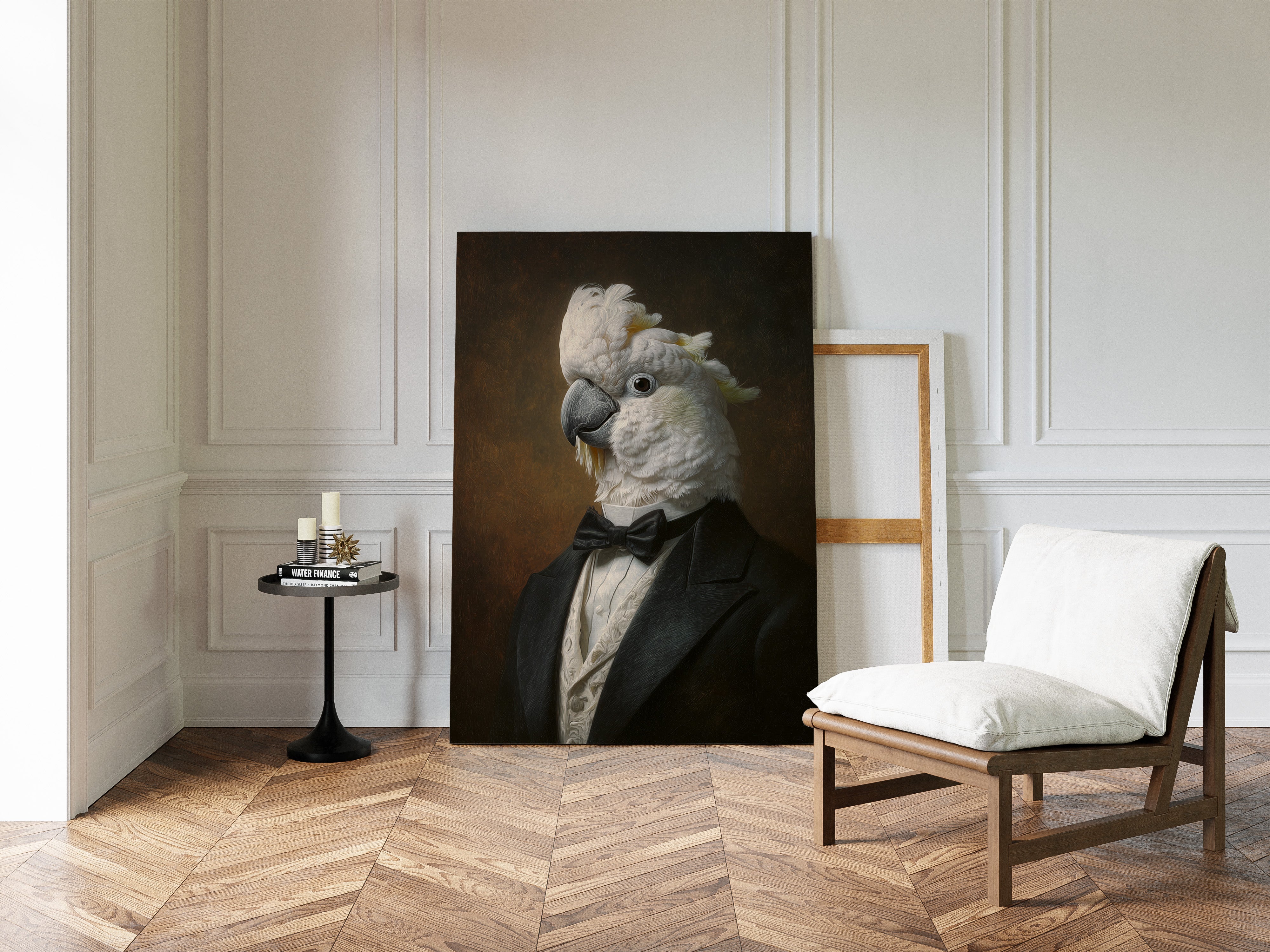 Dapper Cockatoo in Formal Attire