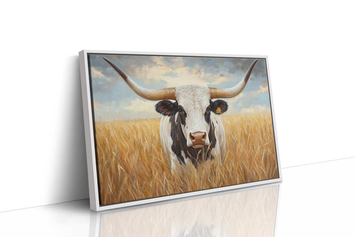 Golden Fields Meet Longhorn's Gaze
