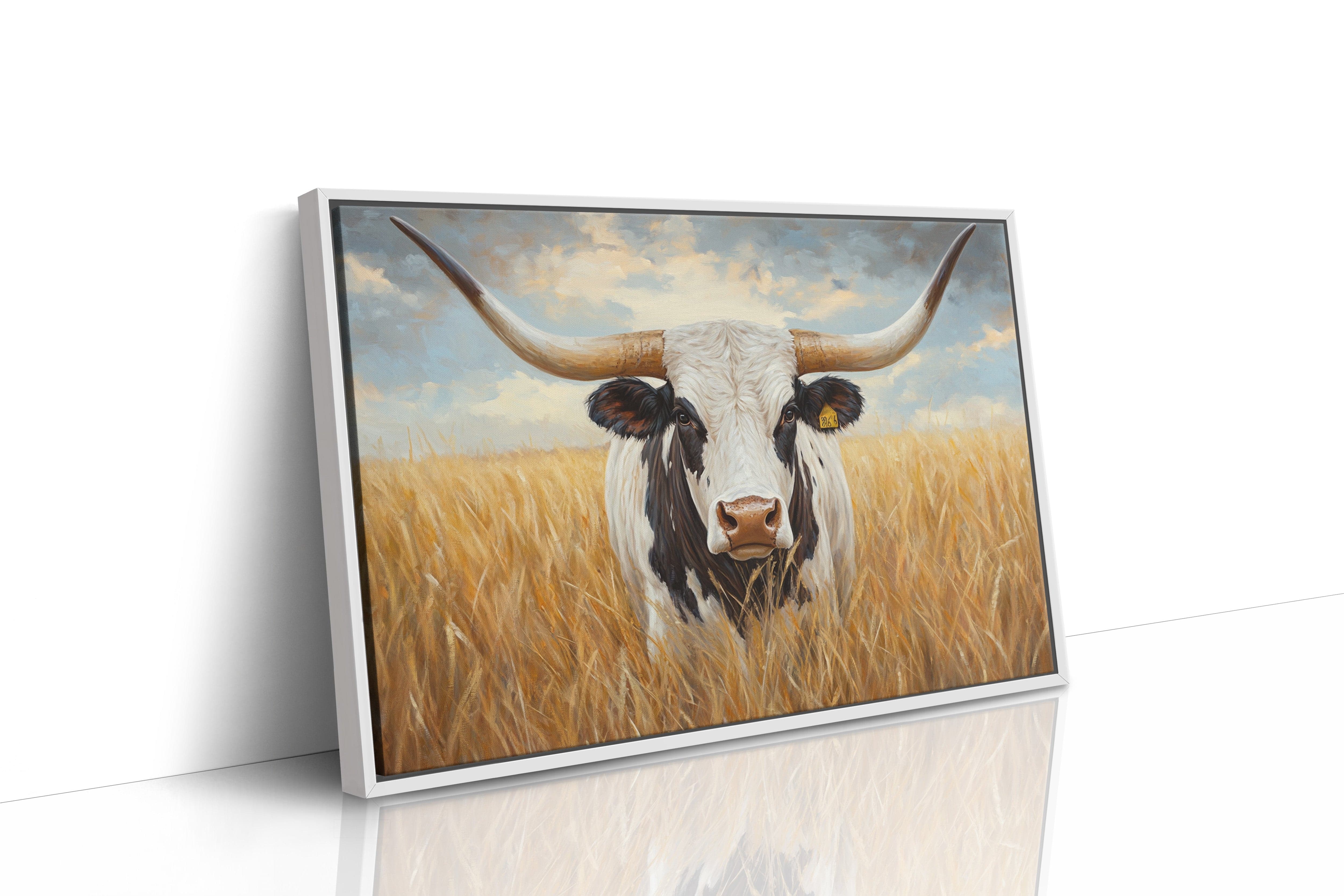 Golden Fields Meet Longhorn's Gaze