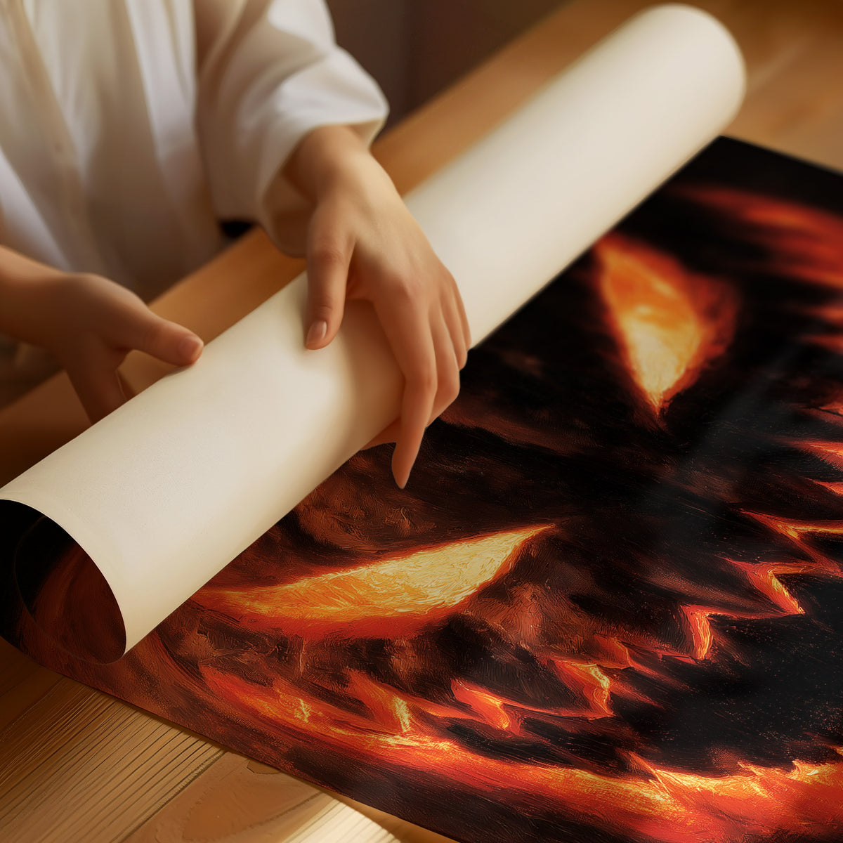 Grin And Bear The Fright, rolled matte poster print