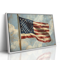 Liberty's Colors Dance Above Summer Clouds