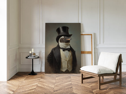 Dapper Penguin in Formal Attire