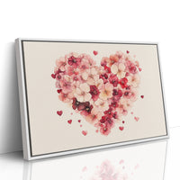 Love Blooms In Watercolor Hearts