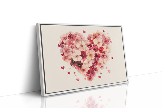 Love Blooms In Watercolor Hearts