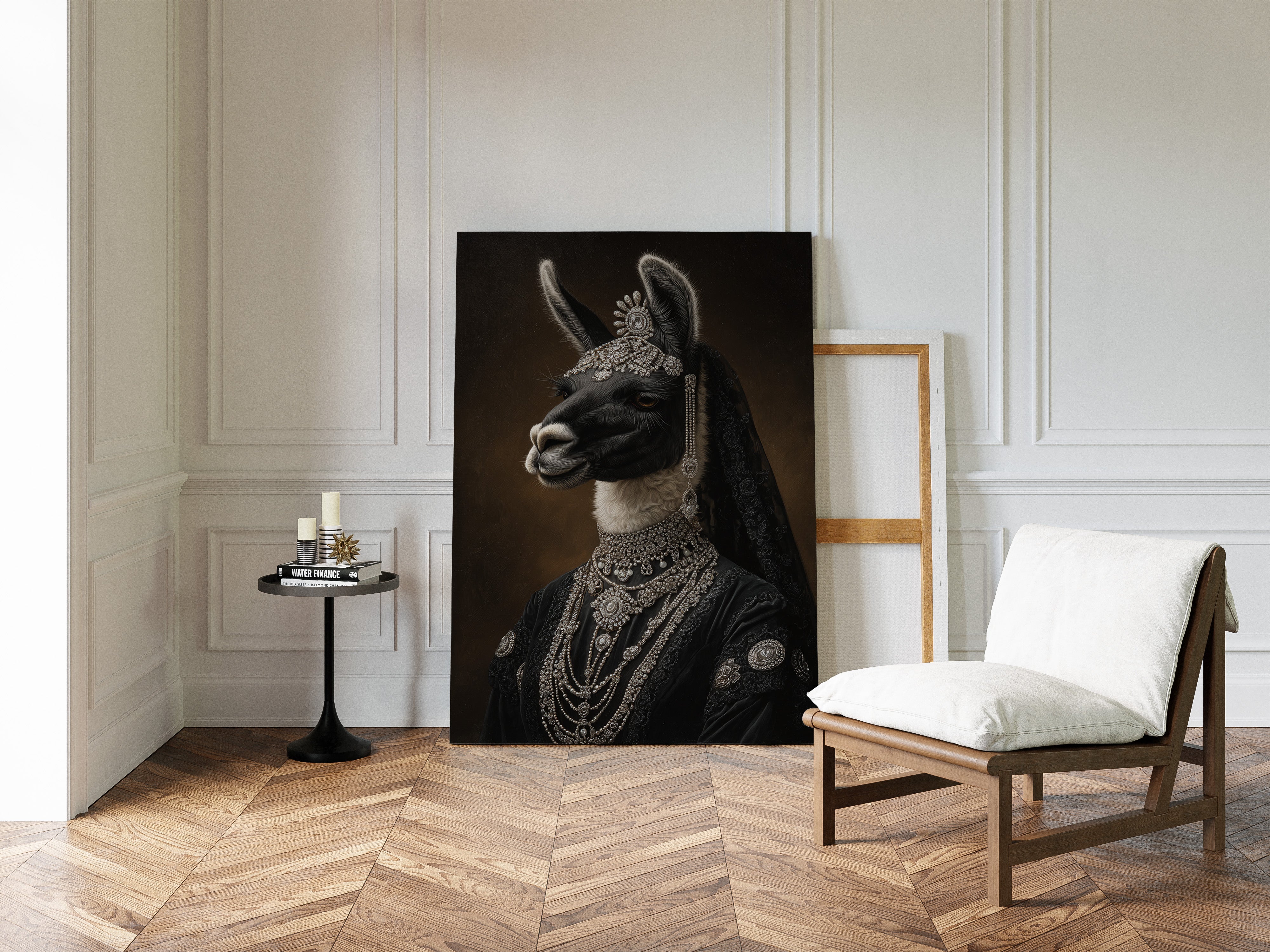 Regal Llama in Opulent Attire