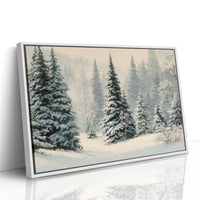 Snow Settles Among Northwoods Pineway