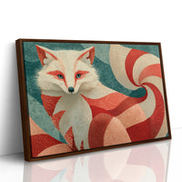 Nine-Tailed Fox in Crimson Swirls