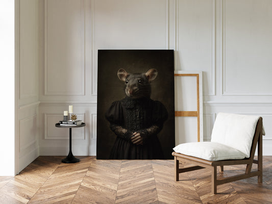 Elegant Rodent in Victorian Attire