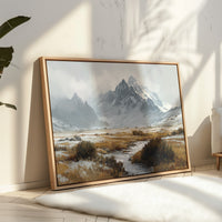 Winter Grasses Dance Below Peaks
