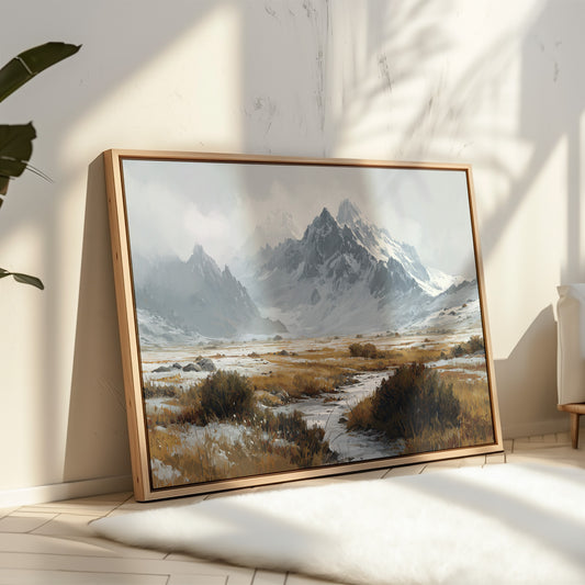 Winter Grasses Dance Below Peaks