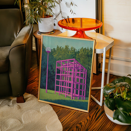Pink Geometry Dreams In Forest