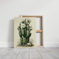 Blooming Saguaro Botanical Study