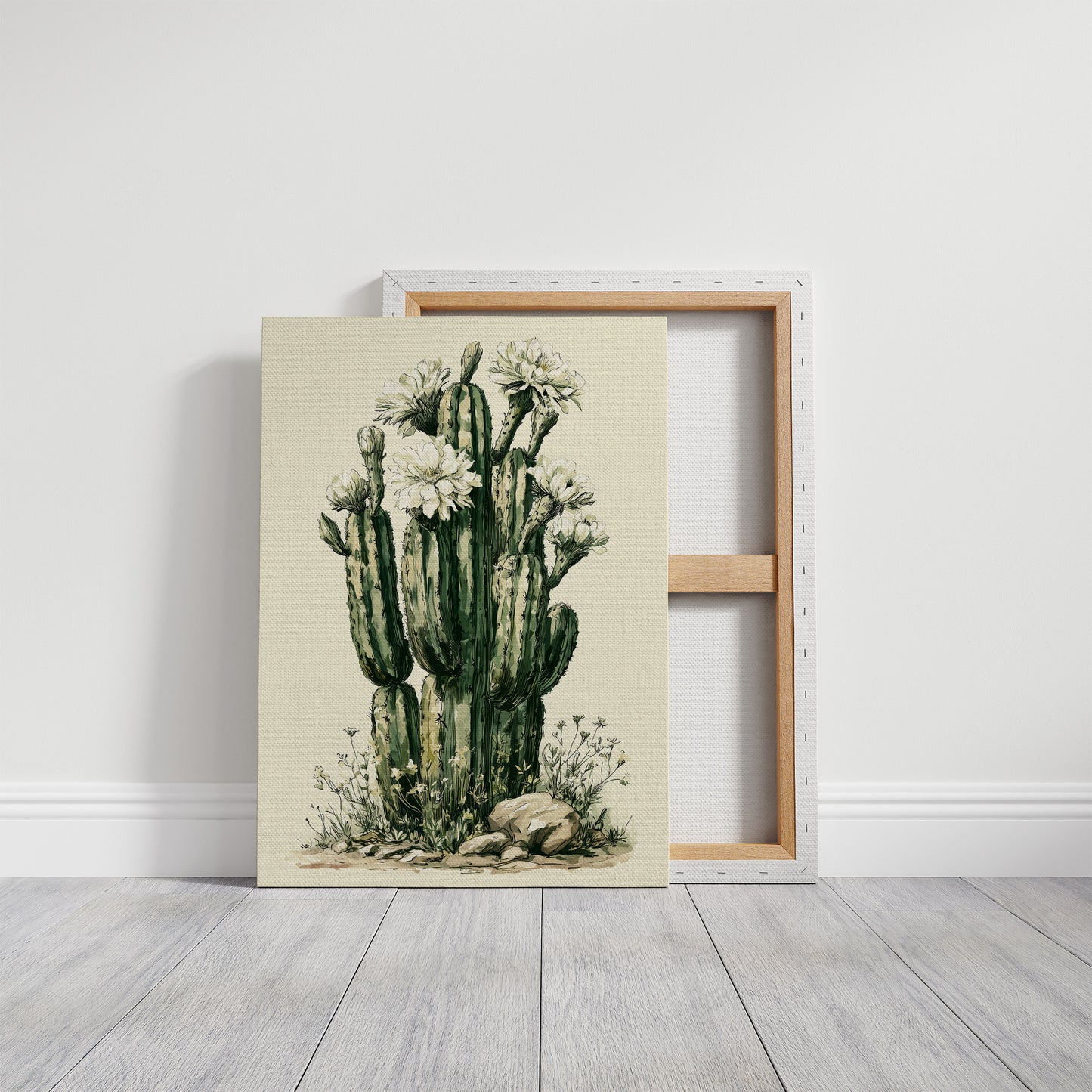 Blooming Saguaro Botanical Study