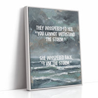 I Am the Storm — Moody Seascape Empowerment Print