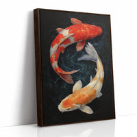 Koi Circle In Midnight Waters