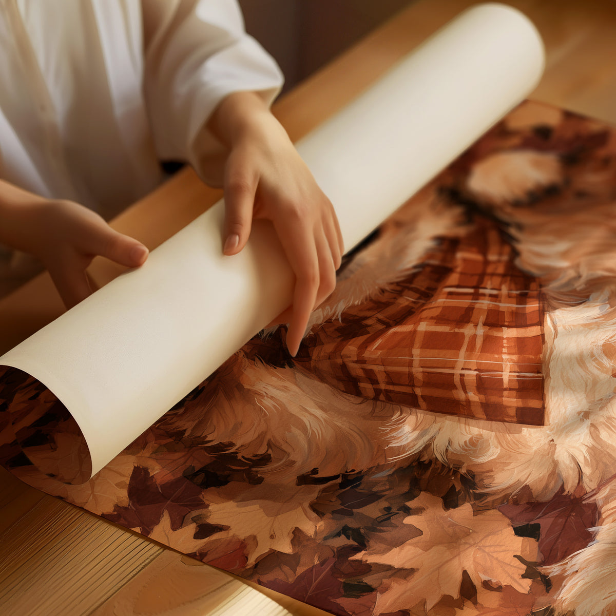 Belly Up, Leaf Pile Approved, rolled matte poster print