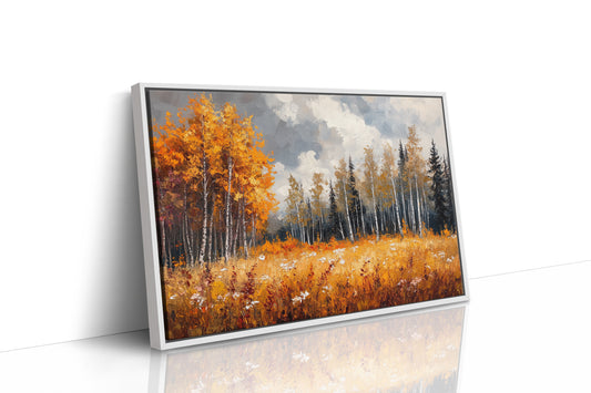 Autumn Meadow Sings Through Birch Lines