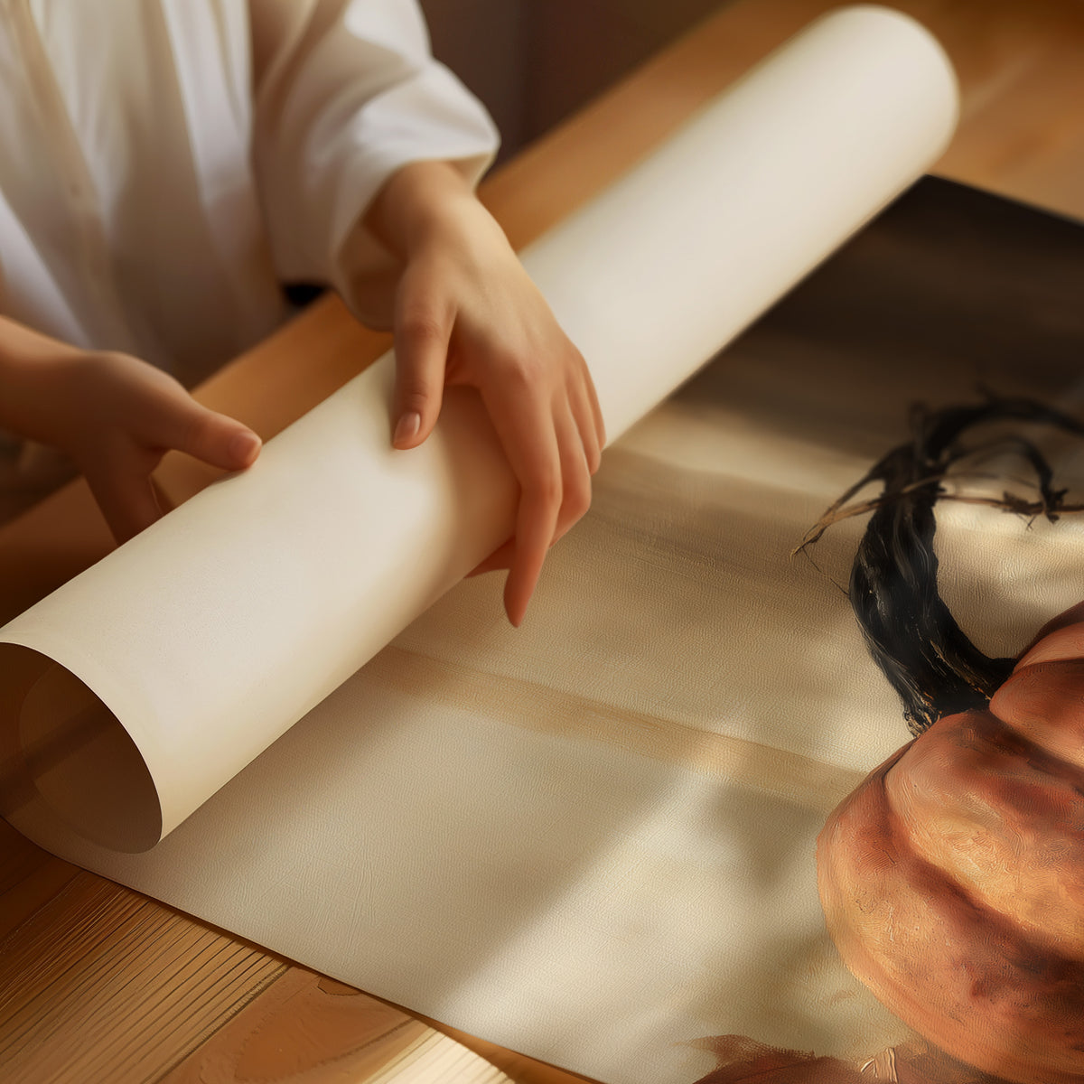 Window Seat Reserved For One Gourd, rolled matte poster print