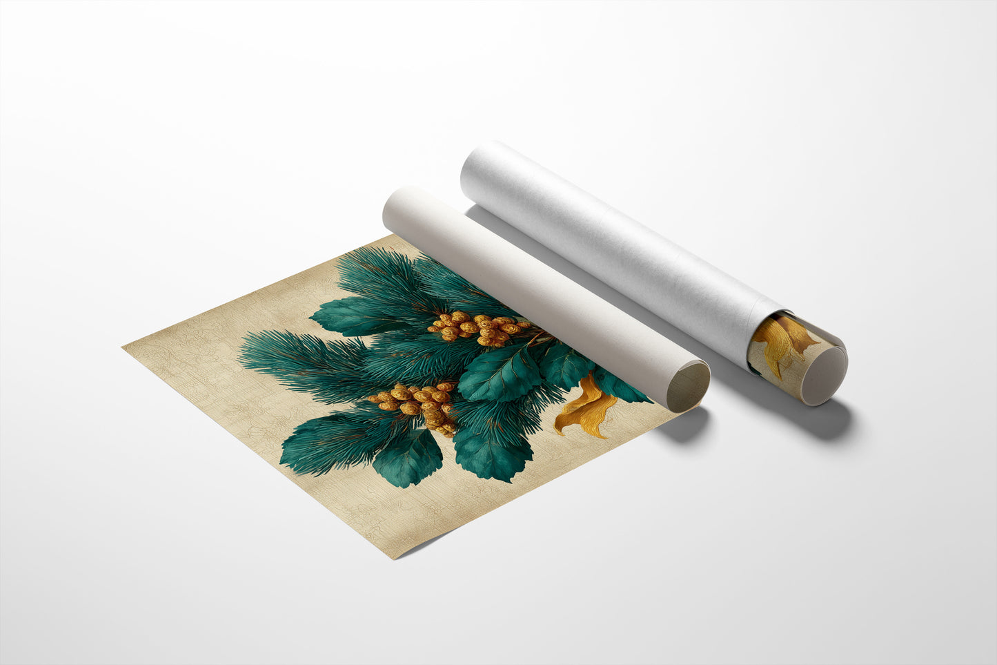 Pine Bough Tied With Gold Silk