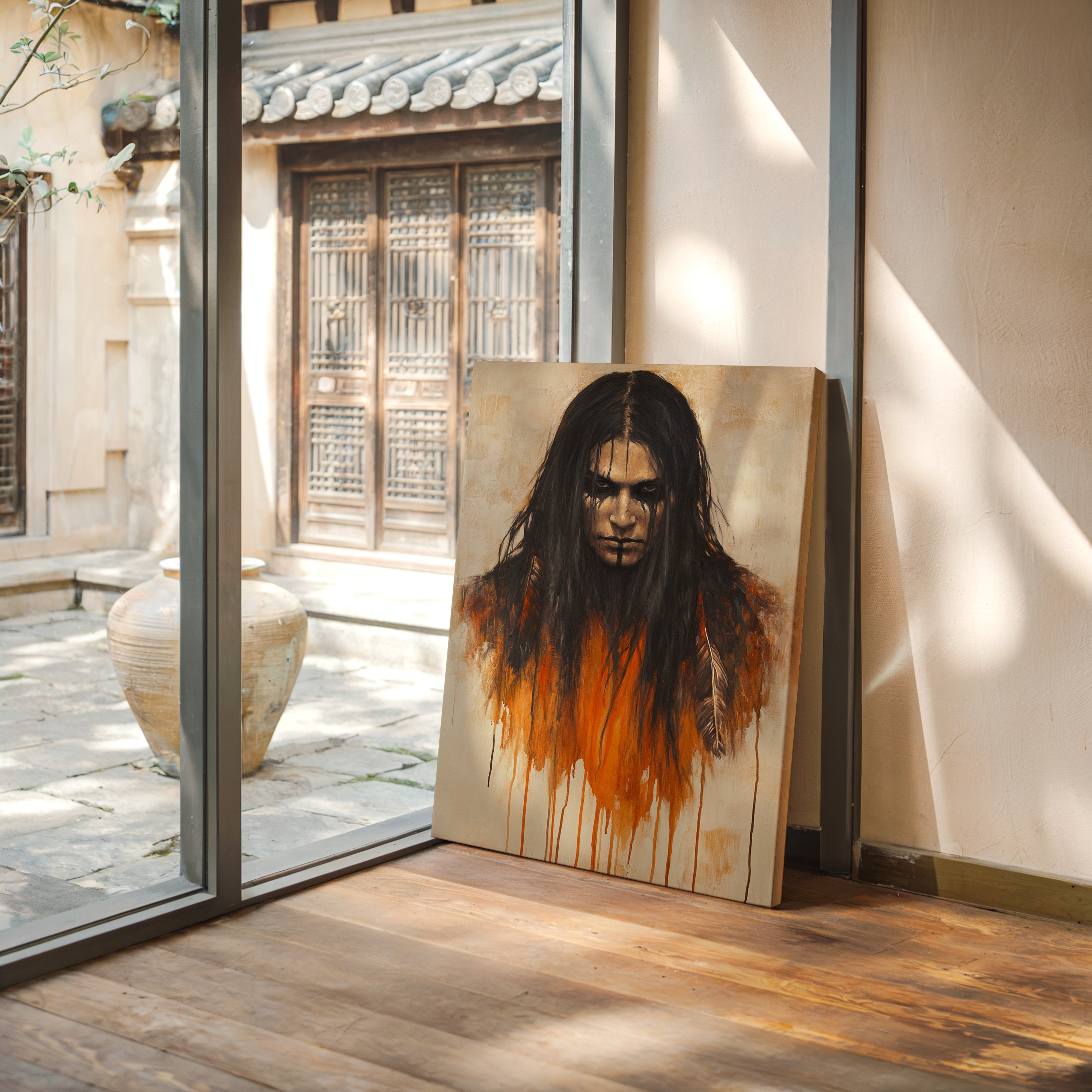 Ember Stare Warrior Portrait