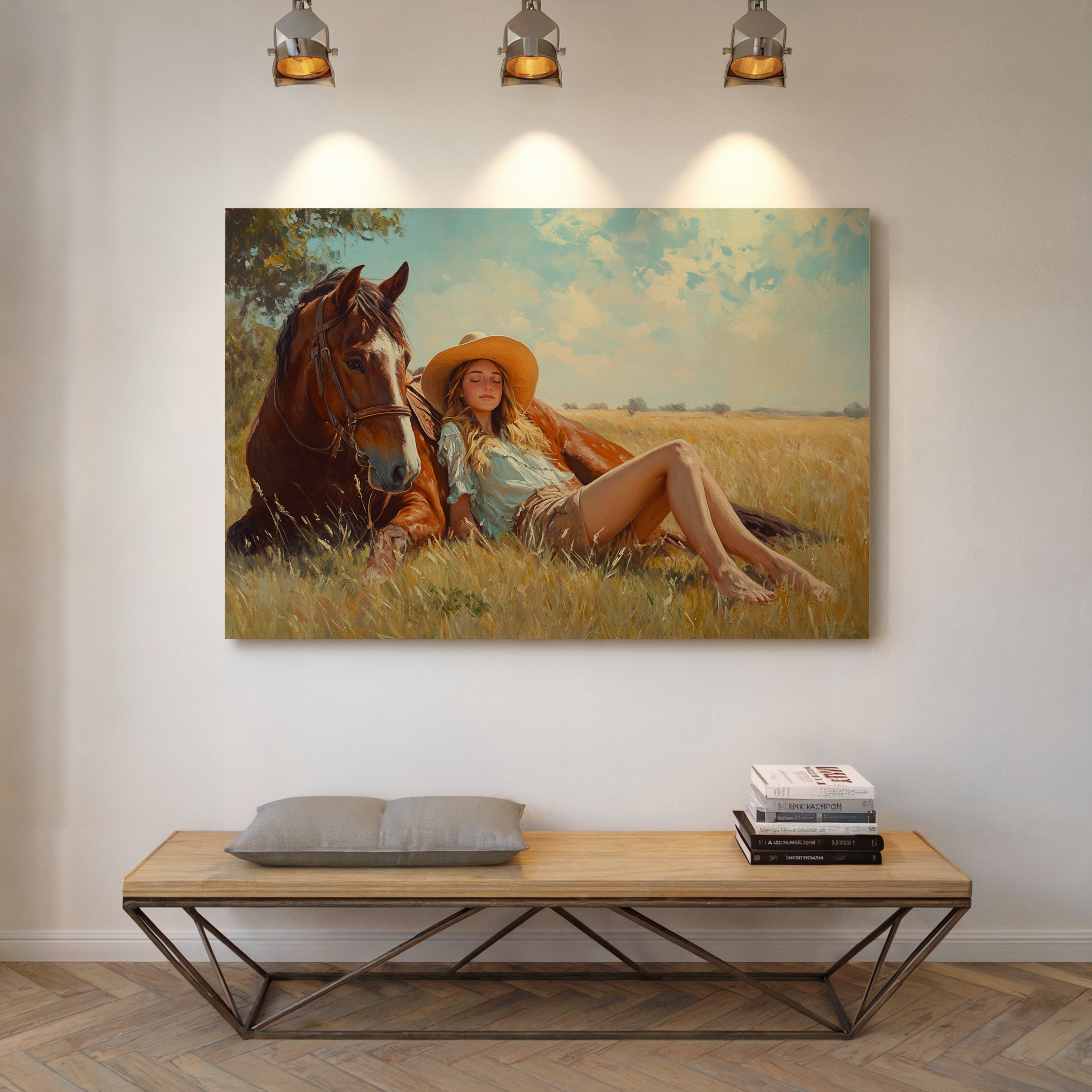 Cowgirl Daydream in Summer Grass