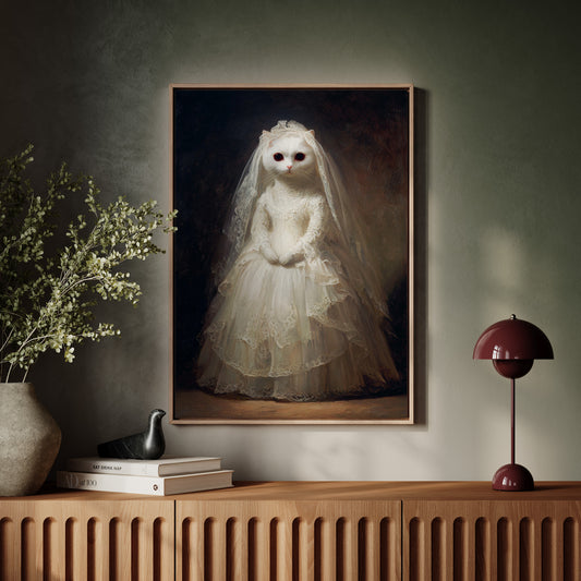 A Feline Bride Awaits the Unseen