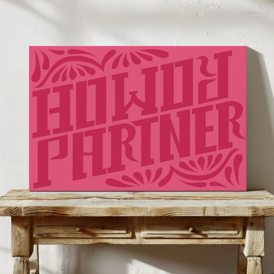 Howdy Partner in Playful Pink Western Style