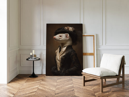 Dapper Ferret in Elegant Attire