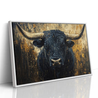 Black Bull Against Golden Storm