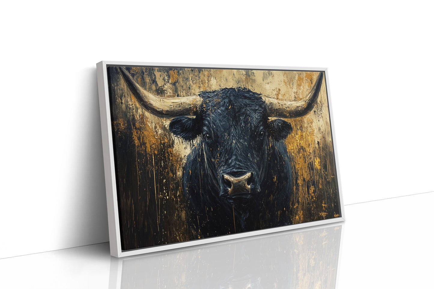 Black Bull Against Golden Storm