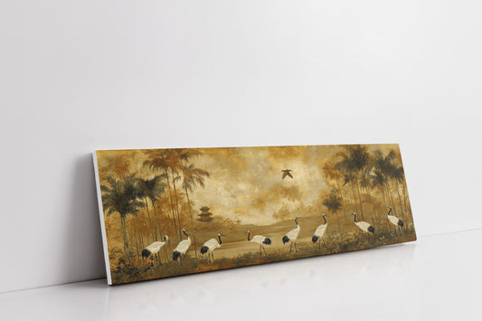 Cranes Crossing the Golden Grove