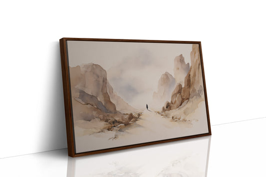 Silent Pilgrim Through Desert Canyons