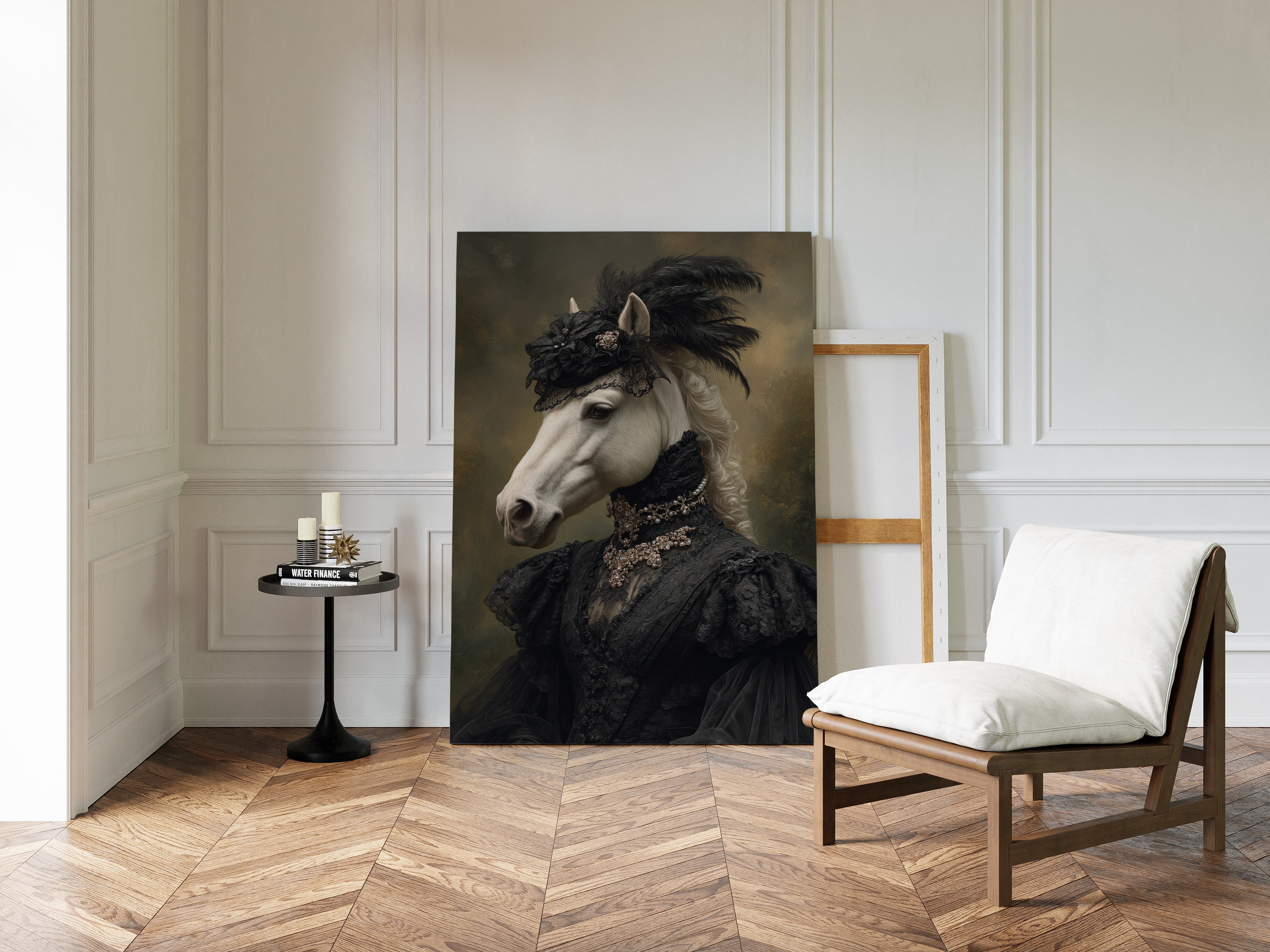 Elegance Draped in Midnight Silk