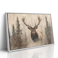 Noble Elk Among Winter Pines