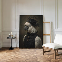 Regal Cockatoo in Lace Attire