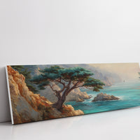 Windswept Tree Above Turquoise Shores