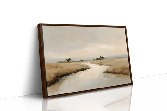 Whispered Reflections Across Ivory Marshlands