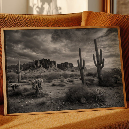 Saguaros Dance Under Storm Clouds