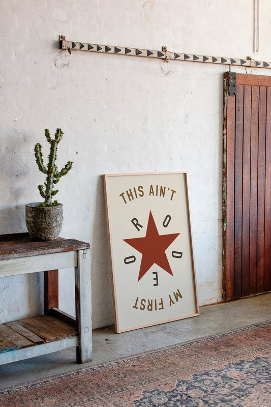 Rodeo Star Western Quote Print