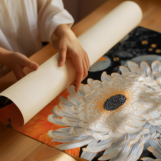 Chrysanthemums Dance Through Midnight Stars